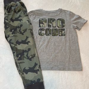Arizona Boys Camo Matching Pajamas Shirt & Pants 8